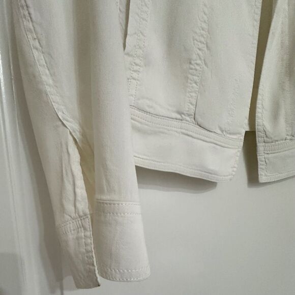 Theory Shrunken Jean Jacket in Optic White Size S - Picture 9 of 9